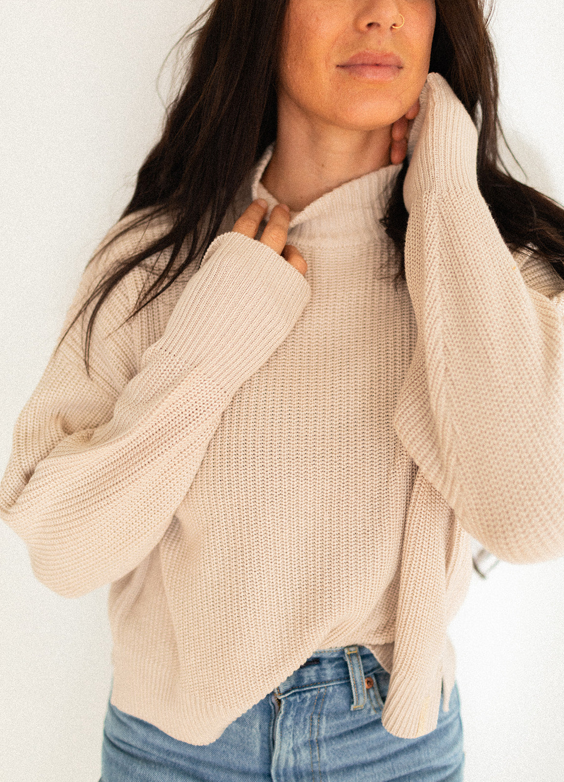 Ladies Knit Mock Neck Sweater – Jax and Lennon Clothing Co.