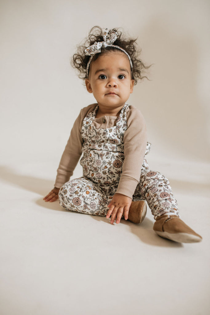 Bamboo & Organic Cotton kid Floral overalls