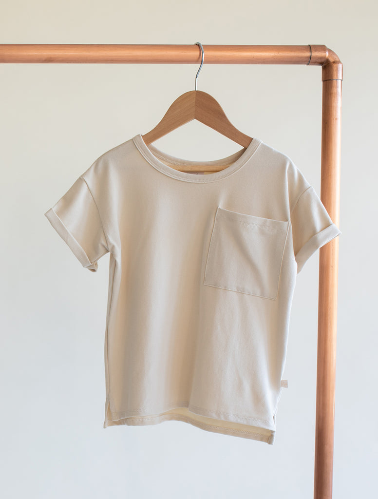 Bamboo & Organic Cotton kids t-shirt cream white