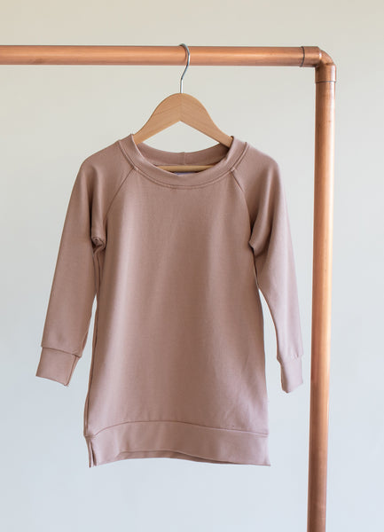 Bamboo & Organic Cotton Kids pink sweater dress 