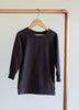 Bamboo & Organic Cotton Kids dark grey purple sweater dress