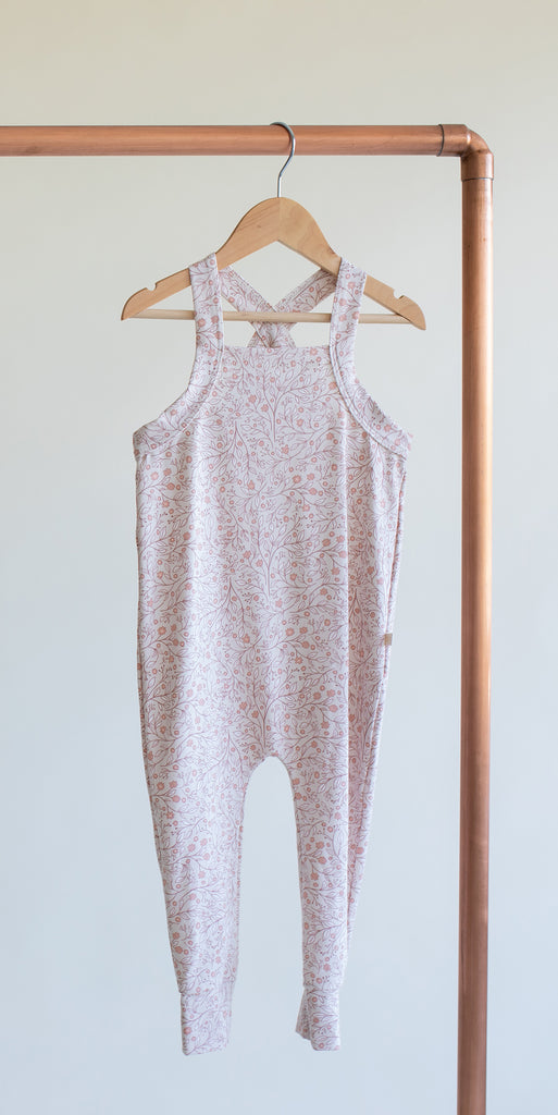 Bamboo & Organic Cotton kids floral overalls