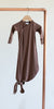 Bamboo & Organic Cotton baby knot gown brown