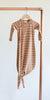 Bamboo & Organic Cotton baby knot gown stripes