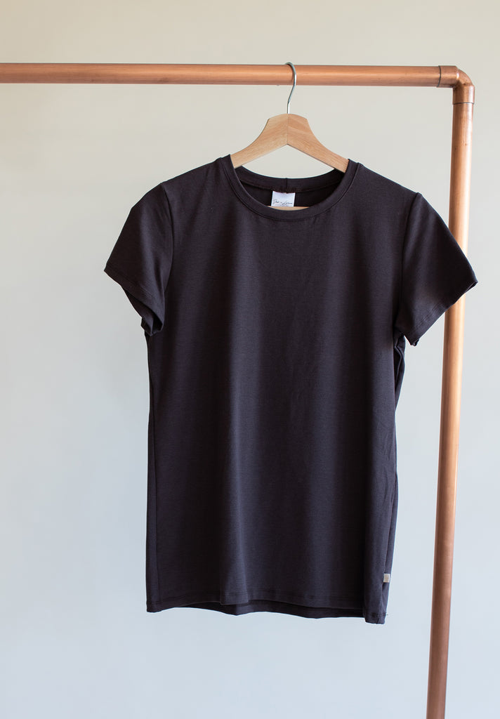 Bamboo & Organic Cotton Ladies Dark Grey Purple T-shirt