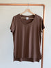 Bamboo & Organic Cotton Ladies brown t-shirt