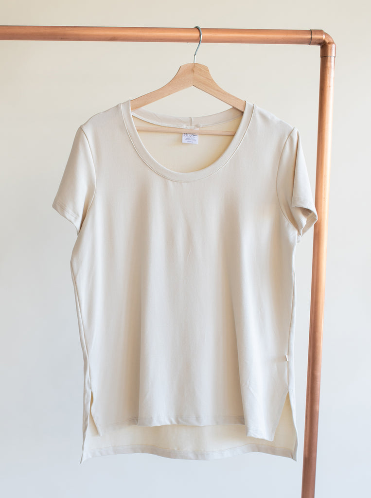Bamboo & Organic Cotton Ladies cream t-shirt 