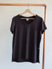 Bamboo & Organic Cotton Ladies dark grey purple t-shirt