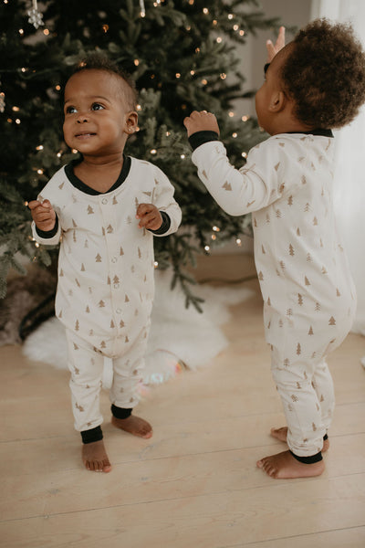 Bamboo & Organic Cotton Kids Christmas sleeper pajamas