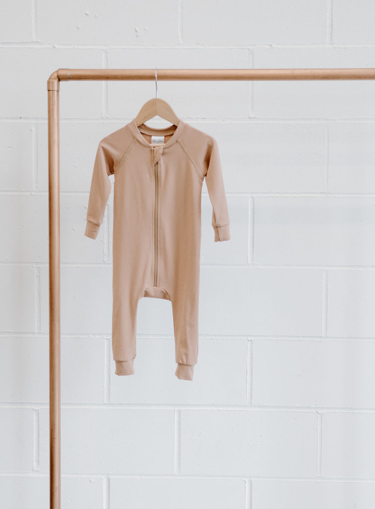 Bamboo & Organic Cotton front zipper sleeper pajamas