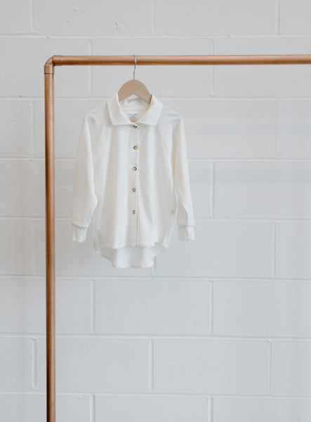 Bamboo & Organic Cotton kids White button up top