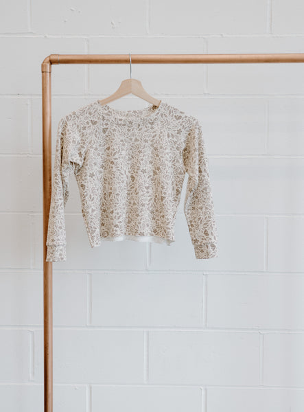 Bamboo & Organic Cotton kids floral cropped sweater