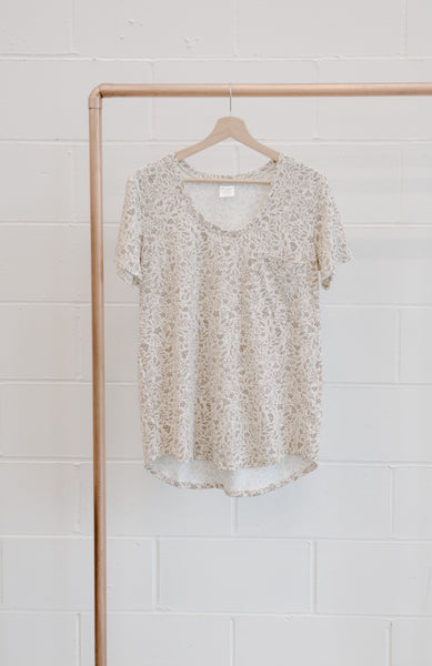 Ladies floral T-shirt Bamboo & Organic Cotton