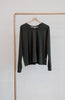 Ladies black crew neck sweater Bamboo & Organic Cotton