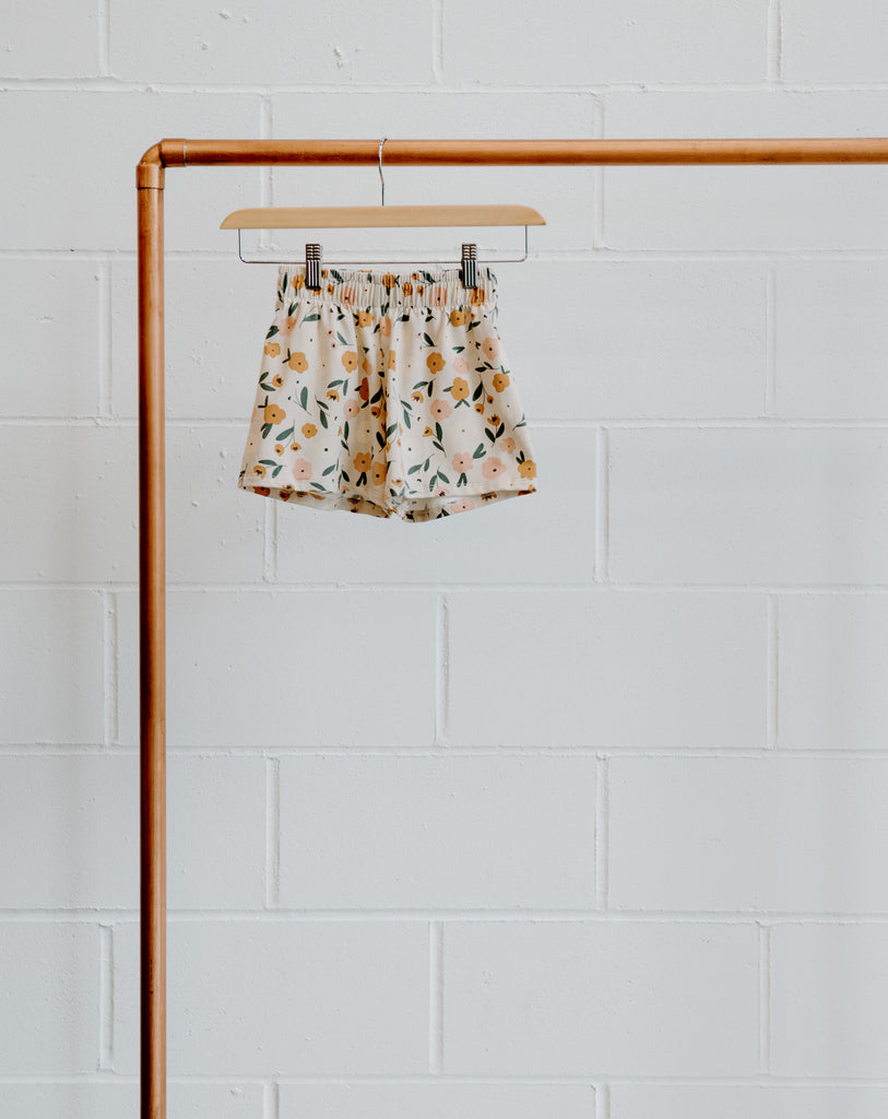 Kids Bamboo & Organic Cotton Floral Relaxed Shorts