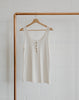 Bamboo & Organic Cotton Ladies white fitted henley tank